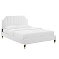 thumbnail image 2 of Modway Sienna Modern Performance Velvet Full Platform Bed - White, 2 of 10