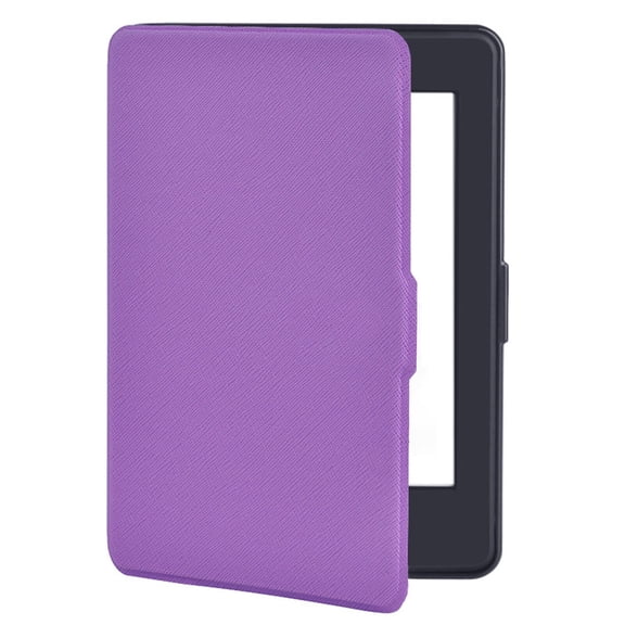 LAMIRO Kindle Paperwhite Case Excellent, Stylish Cross-Pattern Design for a Sleek Look Kindle Cover Purple