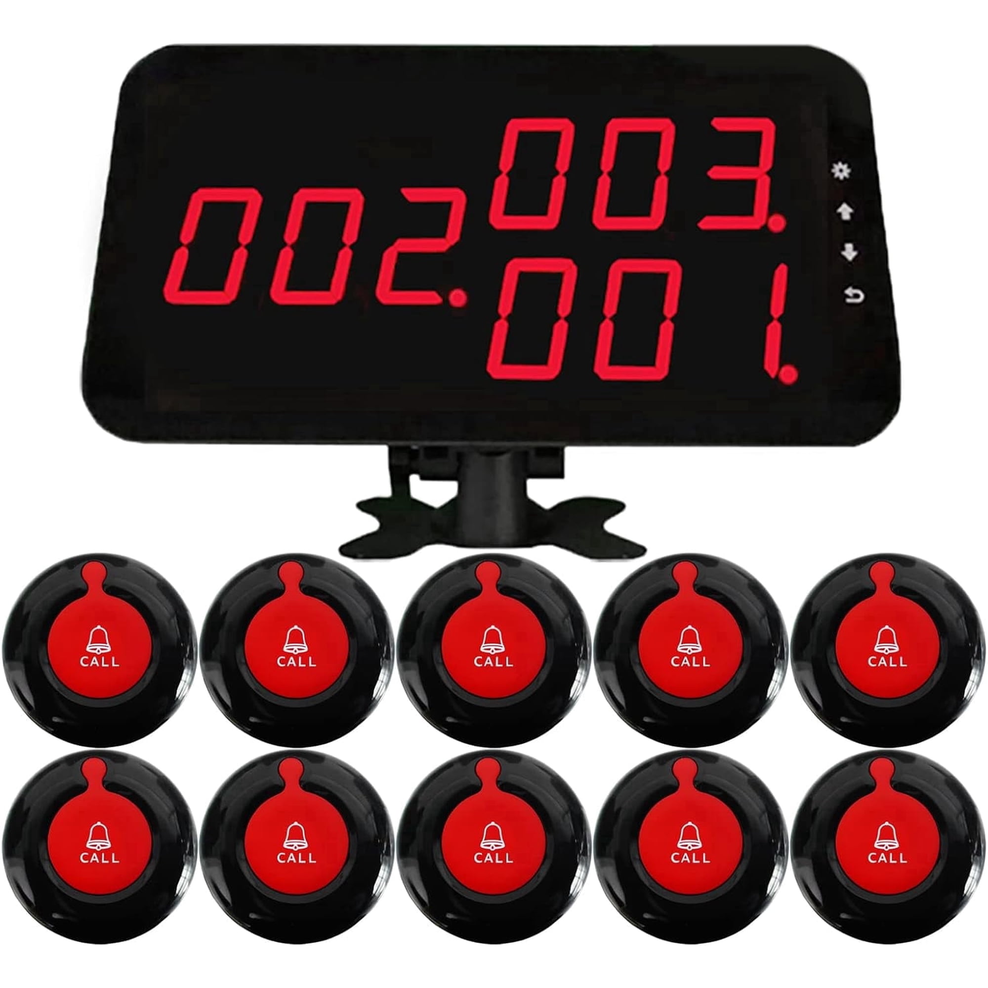 KOQICALL Wireless Medical Alert System, Life Alert Call Pager Featuring 1 Call Screen and 10 Emergency Buttons for Nursing Home and Hospital