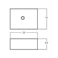 thumbnail image 2 of American Imaginations AI-28231 23 in. Rectangle Above Counter White Vessel for Wall Mount Drilling, 2 of 3