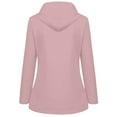 thumbnail image 2 of Pxiakgy winter coats for women Women Solid Rain Outdoor Plus Waterproof Hooded Raincoat Windproof Jacket Coat coat for women Pink + 3XL, 2 of 6