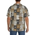 thumbnail image 3 of Sikiie Cartoon Bear Men's Wrinkle Free Untucked Cuban Shirt Business Casual Button Down Shirts Short Sleeve ShirtSmall, 3 of 5