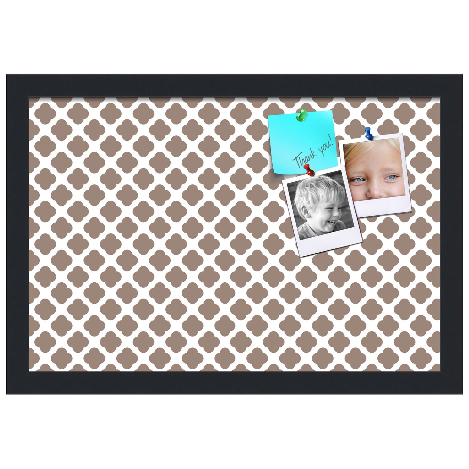 PinPix 18x12 Custom Cork Bulletin Board Brown Clover Poster Board Has a Fabric Style Canvas Finish, Framed in Brown Clover, by ArtToFrames (PinPix-535)