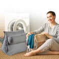 thumbnail image 5 of Cheer Collection Wedge Reading Pillow with Adjustable Bolster Memory Foam Back Support Gray, 5 of 5