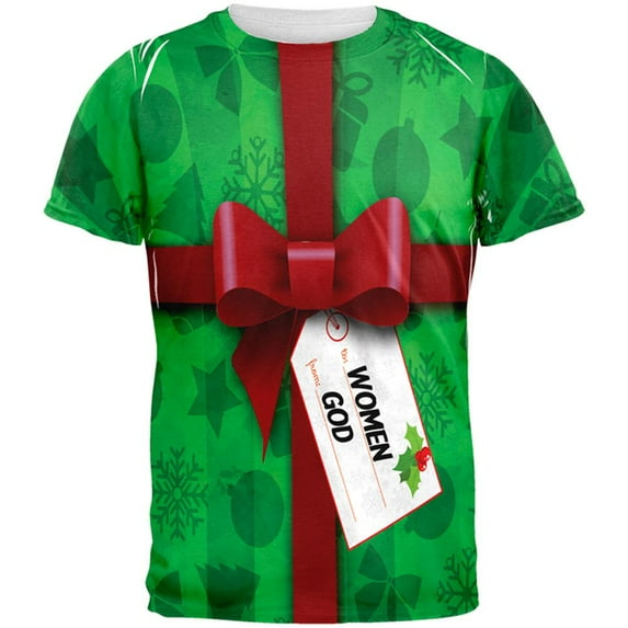 Christmas Gift To Women From God All Over Mens T Shirt Multi LG