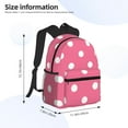 thumbnail image 3 of Fotbe Dots On Rose Red Background Lightweight Casual Laptop Backpack for Men and Women, Daily use Waterproof backpack, Backpack for College, 3 of 7