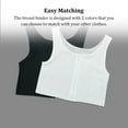 thumbnail image 3 of Redempat Nylon Women Flat Chest Binder Foldable Washable Zipper Solid Color Flexible Elastic Sweat Absorbent Breast Binders Clothes White 4XL, 3 of 6