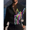 thumbnail image 1 of Nueva línea de camisas para hombre, estampado abstracto, ropa de diseñador, camisa de moda para exteriores, informal, para fiestas, cómoda y suave, 1 of 6