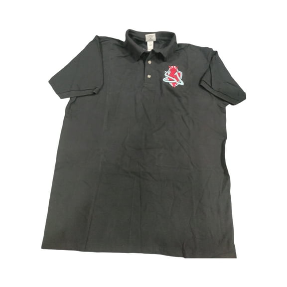 Anvil Mens Polo With SJ Logo,Black,Large