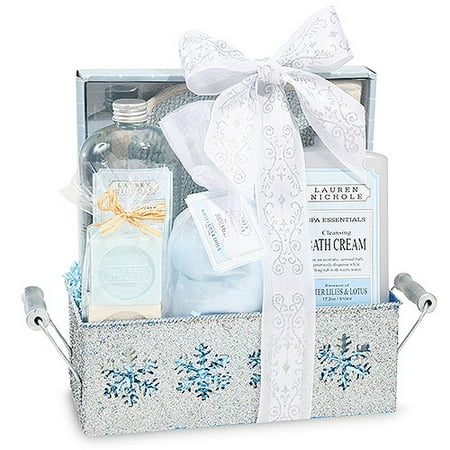 Holiday Spa Escape Water Lilies and Lotus Gift Basket