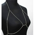 thumbnail image 6 of Rhinestone Body Chain Bra Summer Beach Bikini Waist Chain Chest Belly Chain Crystal Sexy Body Jewelry for Women and Girls (Gold), 6 of 11