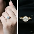 thumbnail image 3 of Rosec Jewels Lab Created Diamond Ring - Bezel Set Engagement Ring 2 Carat (8 mm, EF-VS Quality), 14K Yellow Gold, US 8.00, 3 of 9