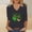 Black(New), variant on PNTUTB Women's Casual Comfortable T Shirts Fashion St.Patrick's Day Printed 3/4 Sleeve V Neck Blouse