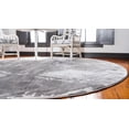 thumbnail image 3 of Jill Zarin’s Uptown Round Distressed Modern Area Rugs, Gray, 3 of 8