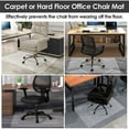 thumbnail image 3 of Wozola Office Chair Mat for Carpet - Computer Desk Chair Mat for Carpeted Floors, Easy Glide Rolling Plastic Floor Mat for Office Chair on Carpet for Work, Home, Gaming with Extended Lip,36"x48", 3 of 7