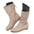 thumbnail image 3 of YLYL Women's Suede Mid Calf Boots Wide Width Comfy Round Toe Low Heel Side Zipper Boots, 3 of 9