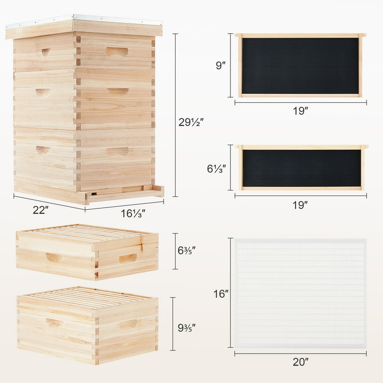 CO-Z Starter Kit: 30-Frame Beehive with 20 Deep & 10 Medium