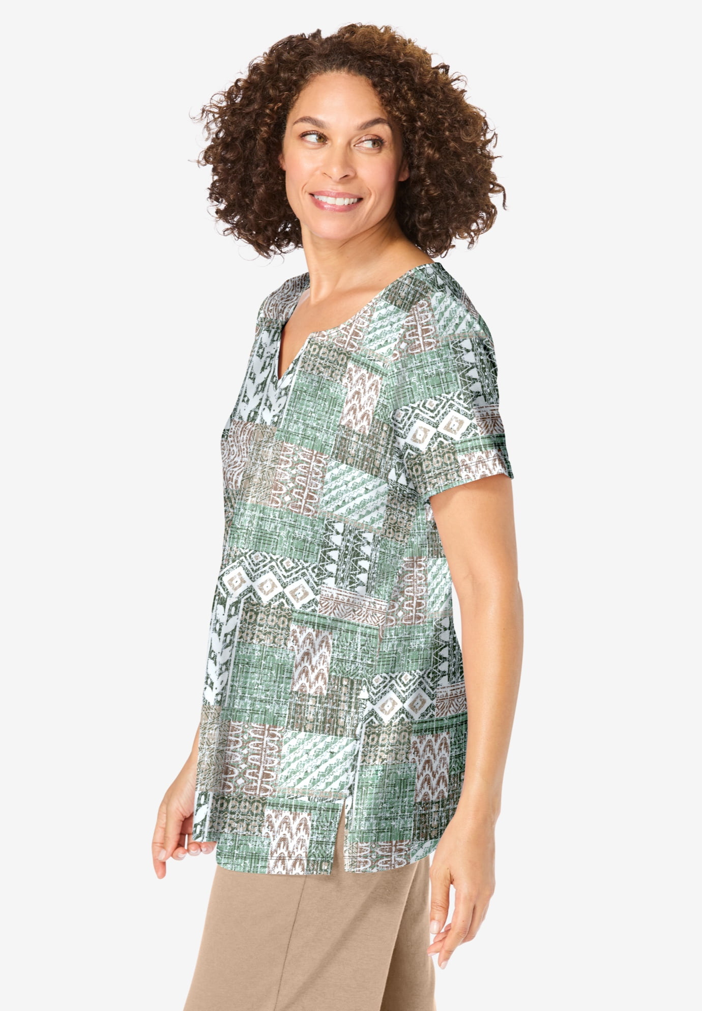 Plus Size 7-Day Notch-Neck Tunic - image 3