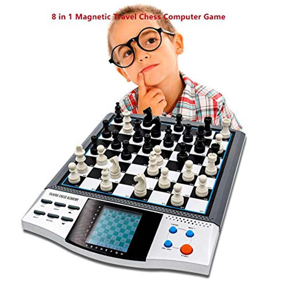for Kids to... Croove Electronic Chess and Checkers Set with 8-in-1 Board Games 