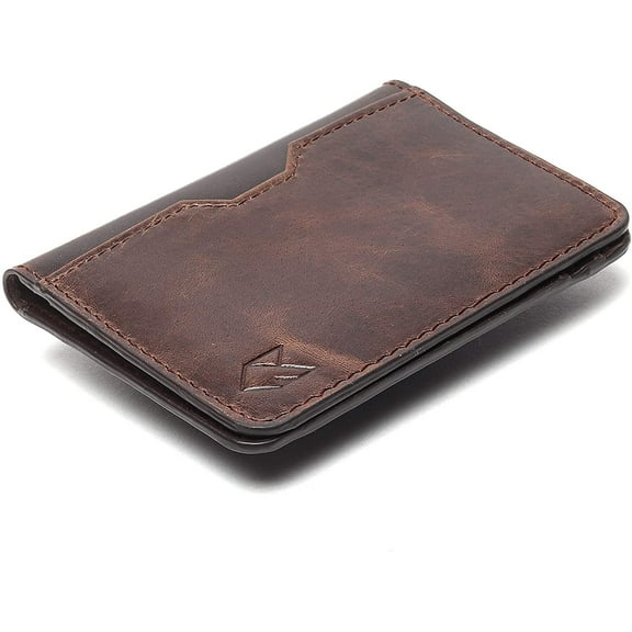 Leather Credit Card Holder Wallet for Men and Women, Th Bifold RFID Blockg Wallet, Slim Front Pocket Mimalist Wallet, Small Card Case
