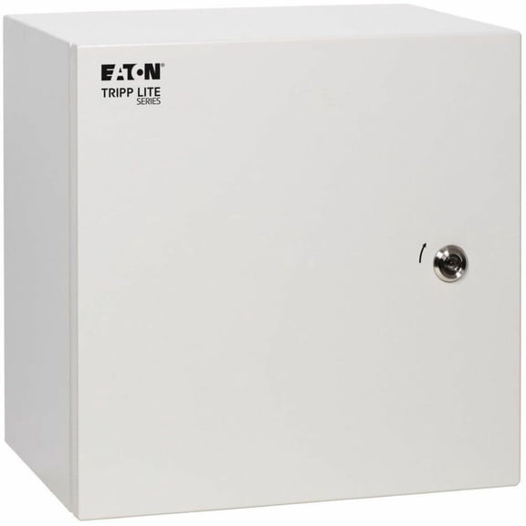 Eaton Tripp Lite Series SmartRack Outdoor Industrial Enclosure with Lock, NEMA 4, Surface Mount, Metal Construction, 14 x 14 x 10 in., Gray