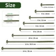 thumbnail image 6 of Timber Screws #14 X 6  Inch Self-Drilling Structural Wood Lag Deck Screws – Corrosion-Resistant Green Coated, 1500-Hour Salt Spray Tested for Landscaping, Construction & Pole Barns （80PCS), 6 of 9