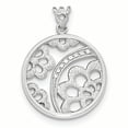 thumbnail image 1 of Sterling Silver Rhodium-plated Round Pendant QP4356 (mm x mm), 1 of 2