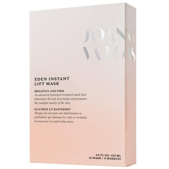 Joanna Vargas Eden Face Masks for Women - Hydrating Sheet Mask with CoQ10 & Hyaluronic Acid - Instant Lift Face Mask Sheet for Fine Lines & Wrinkles - Firming Facial Mas