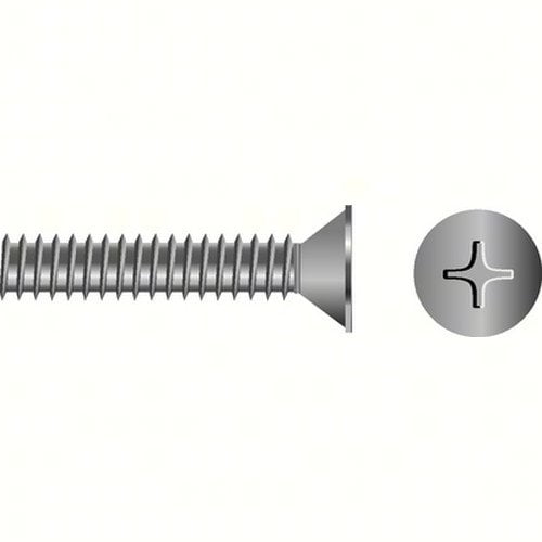 SeaChoice 59628; 6-32 X 3/4 Phillips Head Flat Machine Screw 10/ Bag Made by SeaChoice