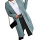 thumbnail image 2 of Cárdigan informal liso con capucha, manga larga, color azul menta, talla grande (para mujer), 2 of 5
