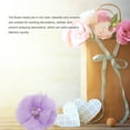 thumbnail image 5 of Uxcell Artificial Rhinestone Chiffon Flower Heads, Light Purple Faux Flowers 2 Inch Pack of 30, 5 of 5