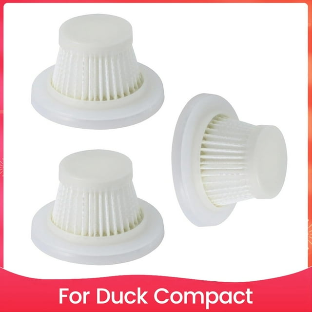 Paquete de 3 Filtros de Repuesto para Aspiradora Inalámbrica Duck Compact, Lavables, con Filtro HEPA.