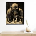 thumbnail image 4 of ONETECH Monkey Playing Chess Poster Funny Animal Posters Canvas Wall Art Prints 16\x20\, 4 of 4