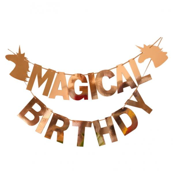 Banner de primer cumpleaños de , banderines para o niño, decoración de princesa, esta pancarta es una decoración para cumplea Macarena Unicorn Bunting Banner