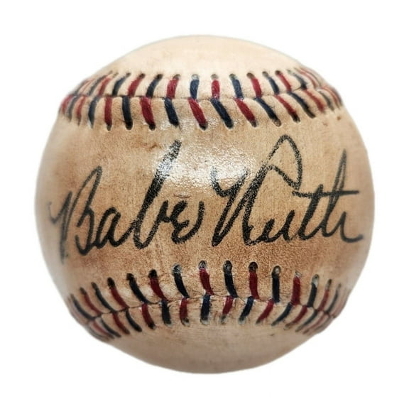 Babe Ruth Replica Autographed 1930s Style Baseball. Licensed Reproduction Ball