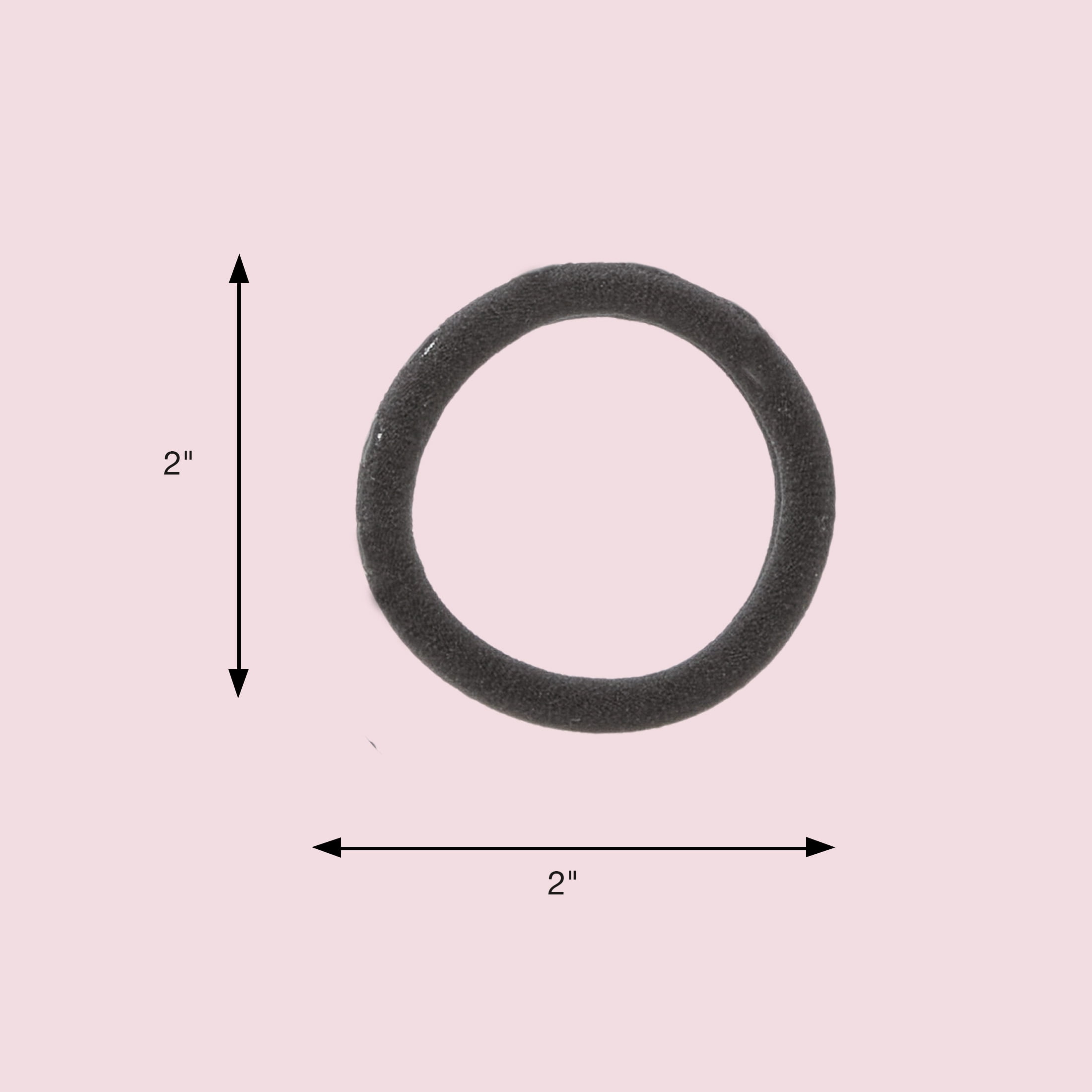 Scunci No-Slip Grip Hair Ties, Black, 5 Count No Metal Ponytail Holders