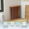 thumbnail image 3 of Zephypaws 24"H Free Standing Pet Gate for Dog Cat, Wooden Dog Gates for Doorway, Stairs, Foldable Pet Fence for the House, Expandable Dog Barrier, Indoor Use, 3 Panels Brown, 3 of 9