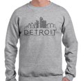 thumbnail image 2 of Skyline Detroit Michigan Sweatshirt Unisex 2X-Large Grey, 2 of 5