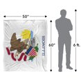 thumbnail image 5 of Logovision Blanket, 50"x60", Illinois Flag Silky Touch Sherpa Back Super Soft Throw Blanket, 5 of 5
