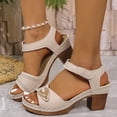 thumbnail image 2 of Mostsola Heels for Women Casual Open Toe Slingback Sandals Adjustable Summer Dress Shoes Pumps, 2 of 8