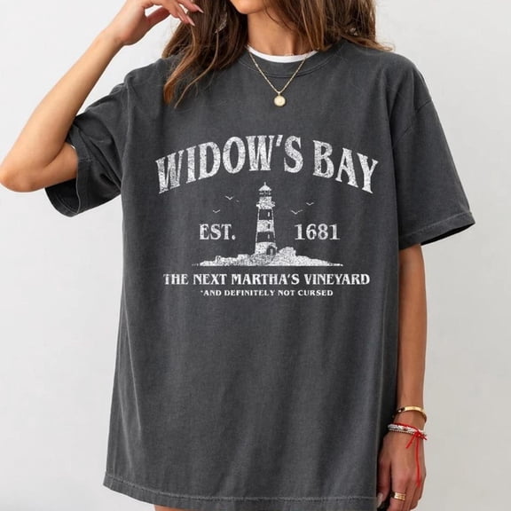 Halloween Lover Gift, Widow Bay Tourist T-Shirt, Funny Retro Horror TV Graphic Tee, Vintage Haunted Town Travel Shirt, Fall Apparel