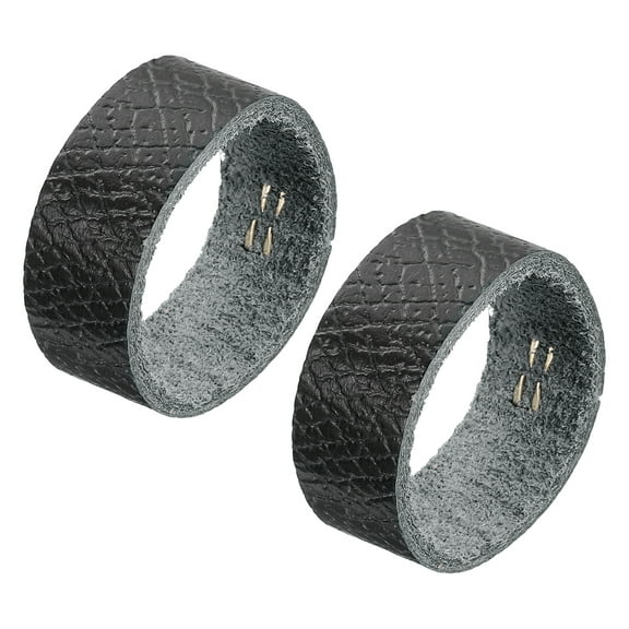 Uxcell 2 Pack Leather Belt Loop Keeper for 1.42 Inch Wide Belt, Black, 4.13x0.59inch