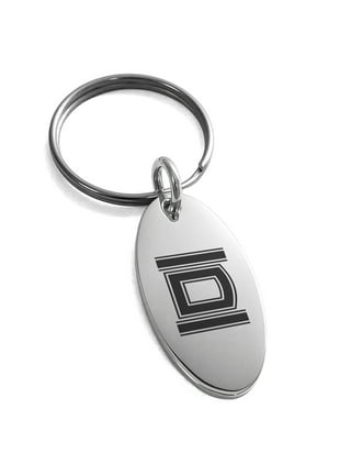 POTIY Silver Alphabet Initial Letters Keychain Initial Letter