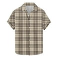 thumbnail image 1 of Camisas de Manga Larga de los Hombres Impresas de Manga Corta Top de la Camisa de Solapa, Moda Informal para el Ocio Y las Vacaciones, 1 of 9