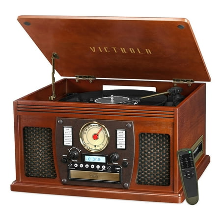 Victrola - Navigator Bluetooth Record Player with Matching Record Stand - Mahogany
