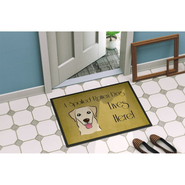 Golden Retriever Spoiled Dog Lives Here Indoor or Outdoor Mat 24x36 Bb1500jmat