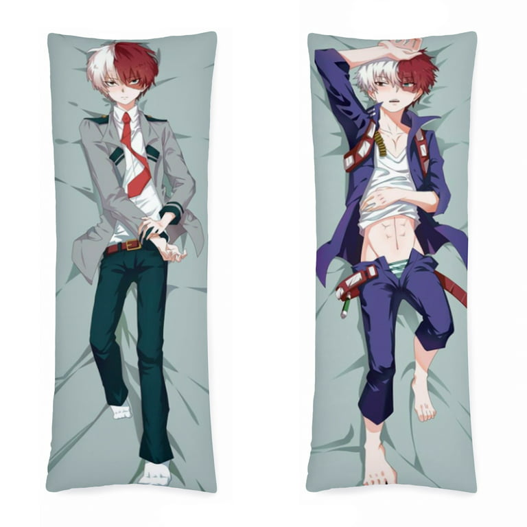 Hero Academy Ice & Fire Boy Training Anime Body Pillow Cover Extra Large  Case
