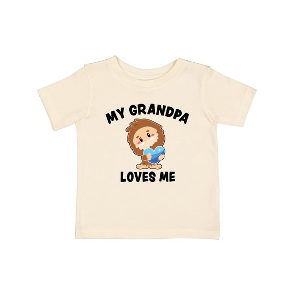 Inktastic Cute Bigfoot My Grandpa Loves Me Boys Baby T-Shirt