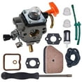 thumbnail image 2 of Carburetor Kit with Valve Clearance Adjustment Tool for FS90R FS110R FS130R FS100 KM130R KM90 HT100 HT101 Trimmer Parts Replacement, 2 of 5
