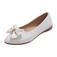thumbnail image 2 of Miluxas Women's Ballet Flat Shoes Bowknot Flats Round Toe Wedding Flats White 6.5(38), 2 of 9